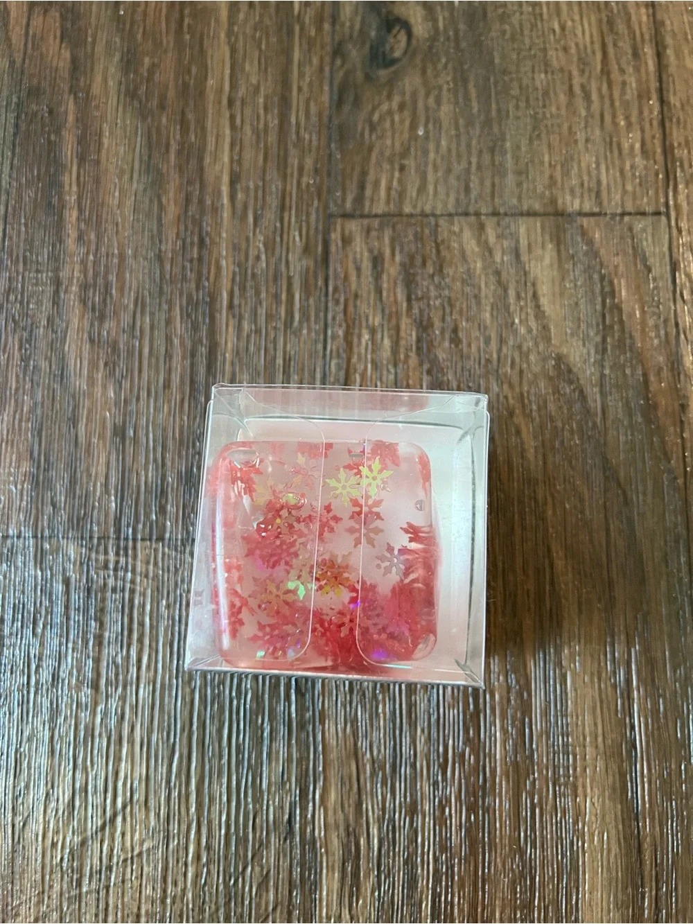 ❤️ Red Snowflake Glitter Squeeze Ball Fidget Toy ❤️